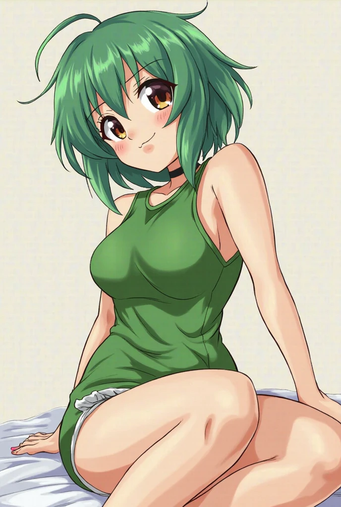 anime, pussy, open legs, nsfw, 5 years old, naked, legs wide open, private parts, small and flat boobs, , cute, 5 years old, green hair