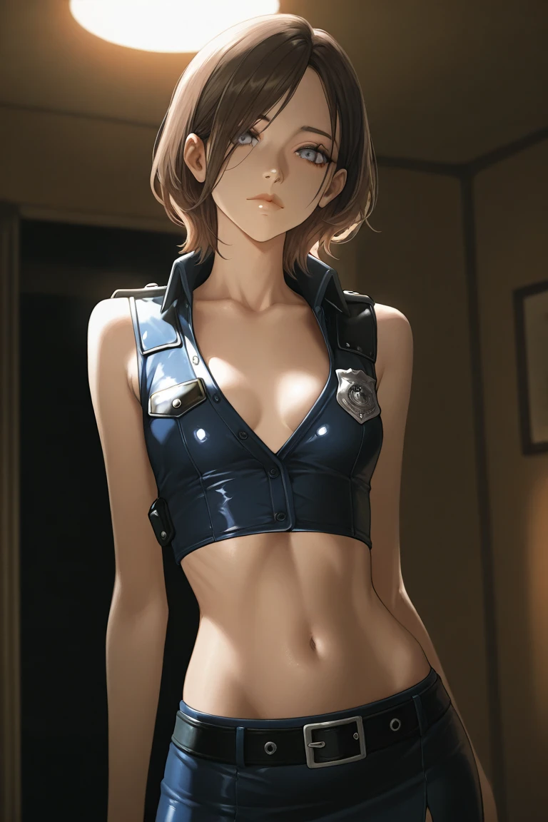 （best qualtiy）， 8K分辨率， ultra - detailed， ultra - detailed， photorealestic， photore， photo-realism， （1girl）， ff Tifa， final fantasy， Tifa Lockhart， sun light， cinematic ligh， cool-pose， brunette color hair， D cups， perfect bodies，full bodyesbian，Black lace bra，3D animation，Light blue eyes