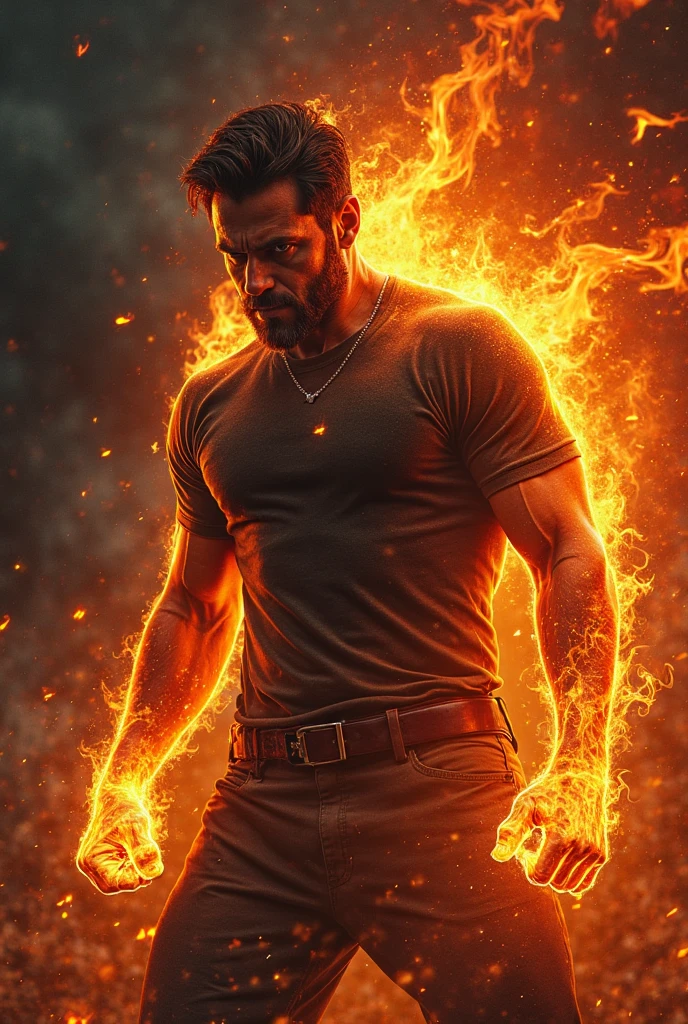 Man in fire
