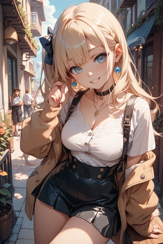 8K、4K,、high-level image quality、top-quality、supreme１People Girls,hightquality,A detailed face、A detailed eye、Detailed nose、Detailed mouth、 Beautiful expression, ((masuter piece)), ((High resolution)), ((Best Quality)), detail, (Excited face.Very happy,), ((Sweaty skin、Lustrous skin)), (Knitted Bikini:1.3、Stockings:1.3)、 girl with, a blond, (Half Twin Tail)、((:1.5))、fair white skin:1.3、、Smaller chest, cinmatic lighting, perfectly shaded,(((inside in room:1.2))), Realistic lighting with shades,Reflecting the whole body