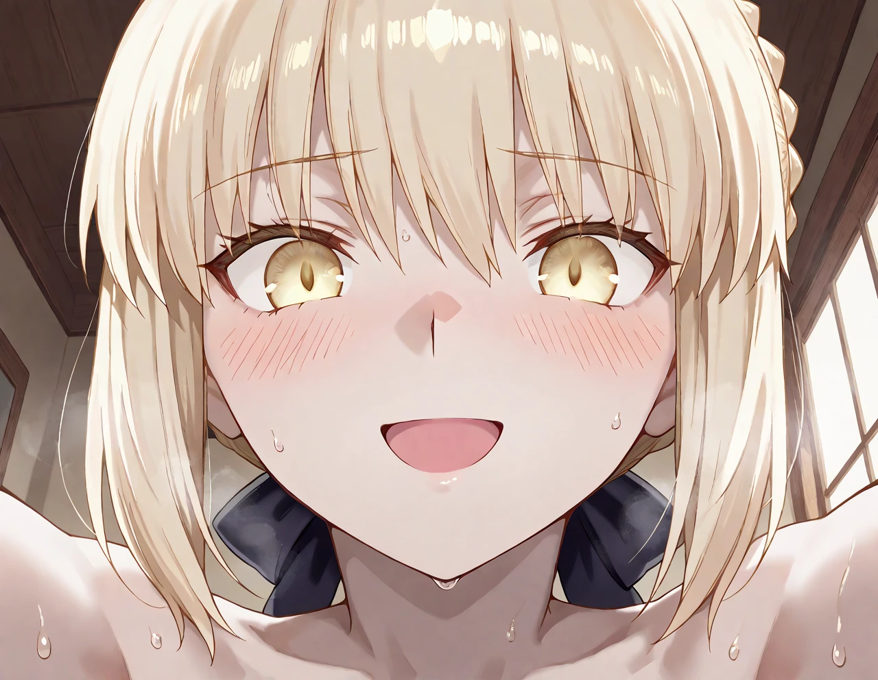 A short girl, girl wearing a oversized plain White T-shirt seduces viewer
, (evil smile:1.2), short sleeve, tan skin, Saucy, blush,
absurd-resolution, ultra-detailed, best quality, cute illustration, (((Oily skin、Shiny skin、sweat,wet,Vulgarity))), ((steam))、(full shot:1.8),whole body, in Japan, big breast , playing tennis