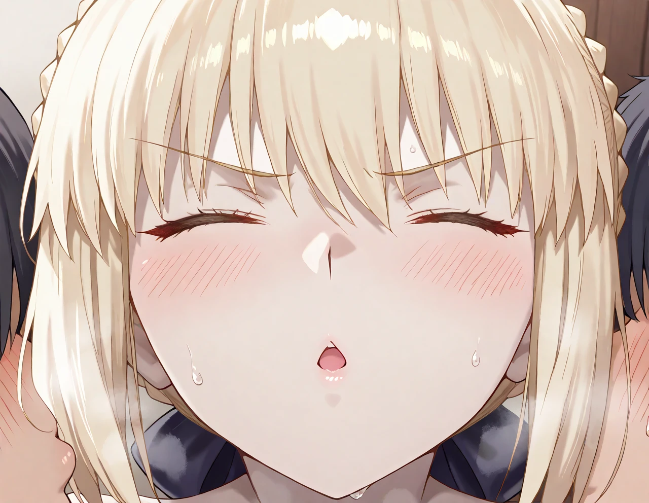 score_9, score_8_up, score_7_up, source_anime, best quality, masterpiece, official art, absurdres, highres, ultra-detailed,waifu2x,break,1girl, io \(granblue fantasy\), (dark-skinned female), blonde hair, swept bangs, blue eyes,gradient hair, hair ornament, long hair, flat chest, twintails, sweat, (nipple:0.6), sweat, saliva, (yawn:0.5),blush,penis, twitching penis, oral sex, rape, felatio, hand on girl's head, cum, motion lines,projectile cum, facial, bukkake, hot breath, sound effects, outdoors, alley, ,break,(clear line illustration:1.2), super detailed skin,very high resolution, very aesthetic, Best sexual lighting powered by famous artist, 8k,cute picture,beauty illustration,photoshop_(medium),,(Detailed Lighting),uncensored,