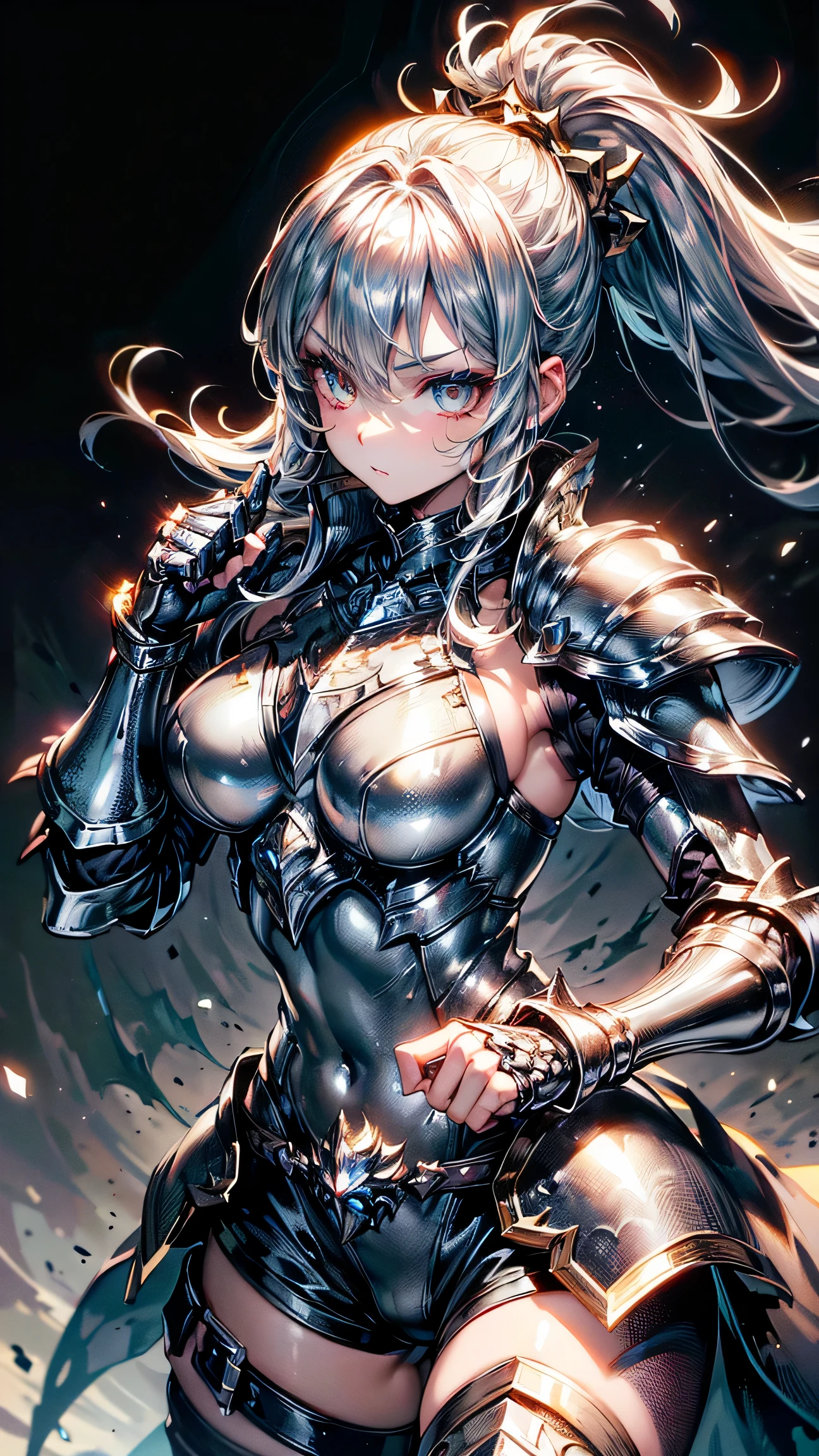 barechested、Chains all over the body、pee、crouching down、お漏らし、cum on chest、puddle、Wet、Opening legs、M-shaped legs、opens legs、Silver hair in lace panties、Wearing armor on arms and legs、(8K、top-quality:1.2)、(masuter piece:1.37)、(a picture、Photorealsitic:1.37)、(超A high resolution)、(High clarity) )、(Detailed pupils:1.1)、detailed faces and eyes、masterpiece、top-quality、(extremely detailed photo:1.1)、(long Brond Hair、Short ponytail、Trance:1.1)、(infp young woman:1.1)