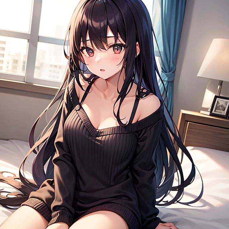 An unemployed girl who dropped out of elementary school who had been confined to her room for many years、Thick and soft puni puni thighs、lying in a sleeper in a bedridden state