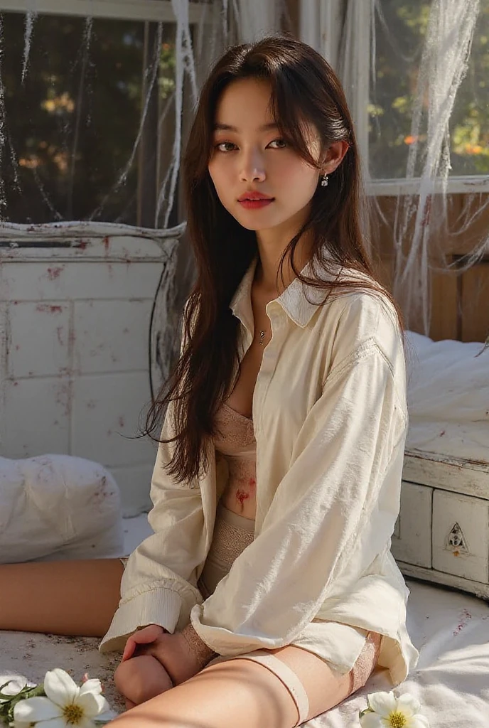(best quality, masterpiece:1.3), (realistic, photo realistic:1.3), ultra high res, UHD, extremely detailed CG unity 8k wallpaper, sharp focus, absurdres, (realistic skin, detailed skin), (perfect anatomy, accurate body), front lighting, best shadow, glossy lips,
BREAK
Polaroid photo, (((white border))), 1girl, slender, standing, (looking at viewer), modeling, posing, wearing sheer nightgown, Valentine's Day theme, Romantic, cute pink bedroom, candles, petals, decorations,
<lora:InstantPhotoX2:0.5>