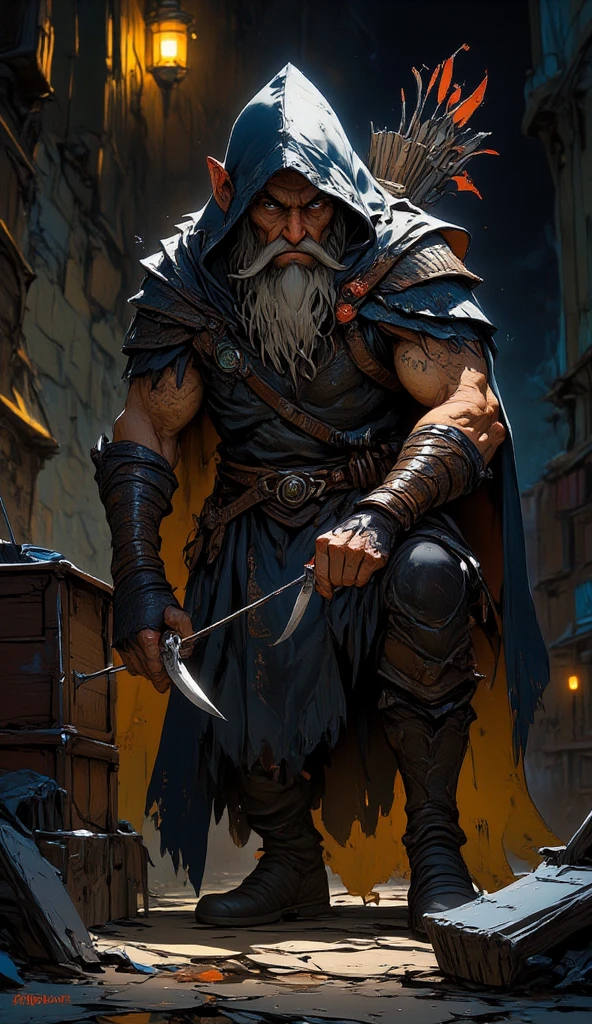 dumbledore,a old man,Big chest,wearing an outfit,Wearing Chinese dragon armor,Wearing a crocodile head hat,muscle men, Man ,Wear half-moon glasses,Realiy,Riding a camel