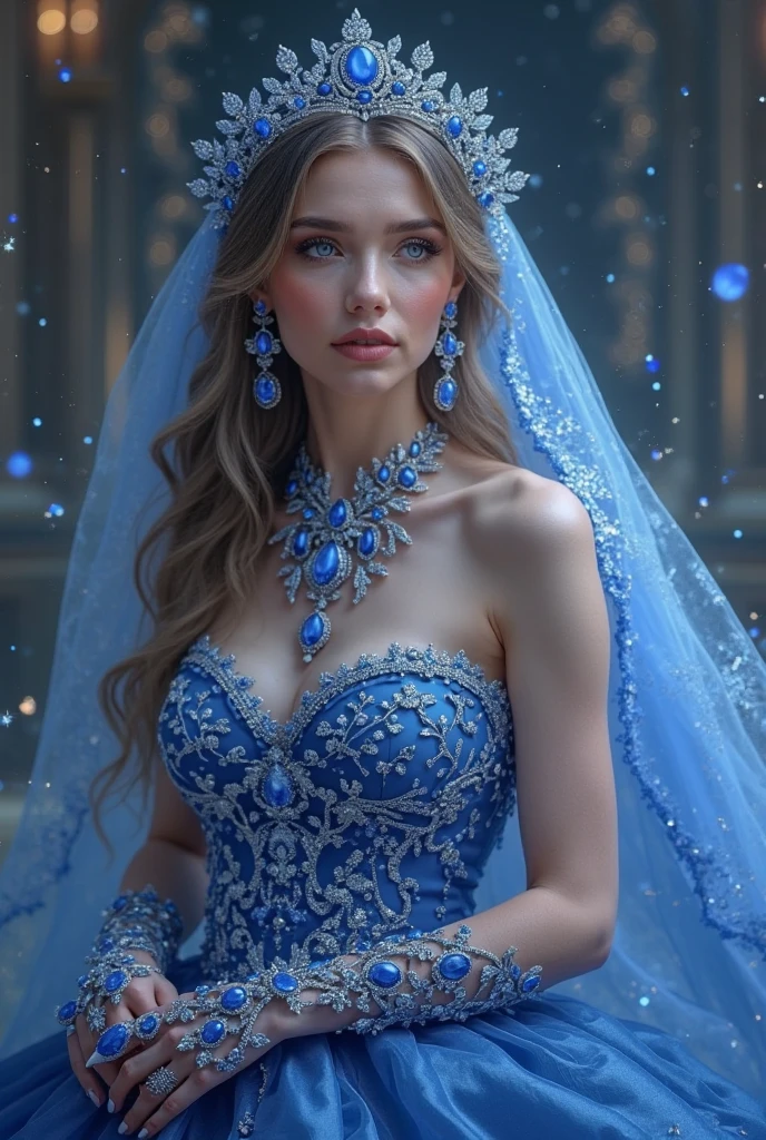 s1lv3rblu3 a beautiful woman wearing an elegant high-neck wedding dress with long sleeves, painted lips, makeup, walking down the aisle, solo <lora:hairdetailer:0.47> <lora:add_detail:0.5> <lora:boldline:0.2>