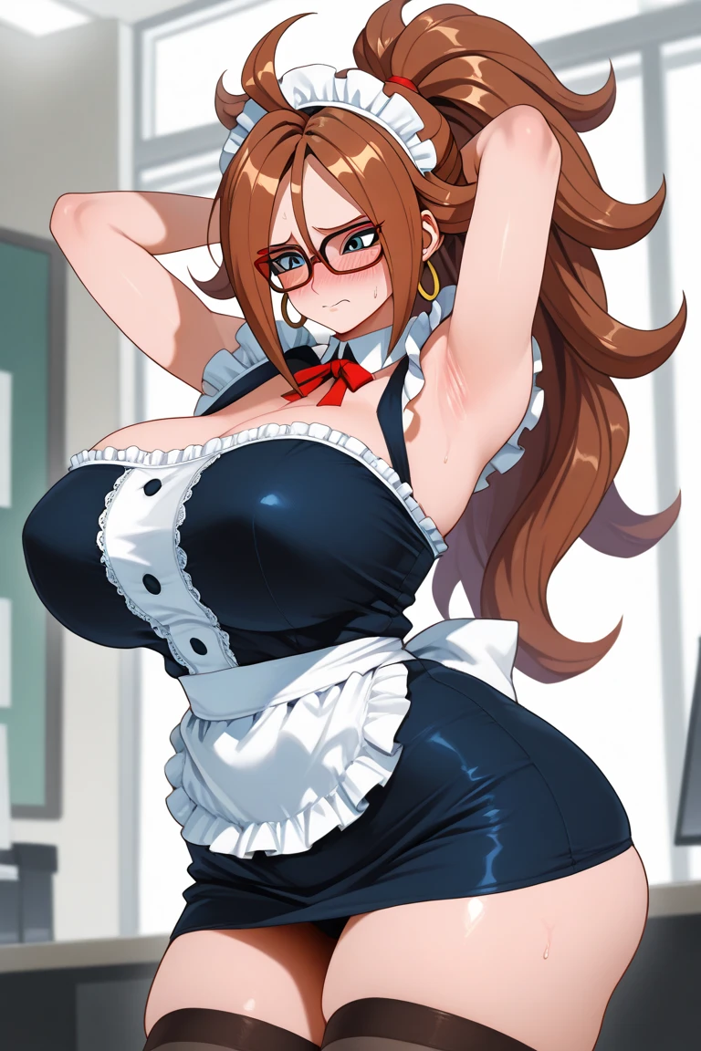 aqua hair, medium hair, blue eyes,photorealistic, high resolution, soft light,1women, solo, hips up, shining skin, (detailed face), strapless leotard, pantyhose, rabbit ears, folded ponytail, putple hair, necktie, wrist cuffs (wearing a satin corset and thigh highs), jewelry, tattoo