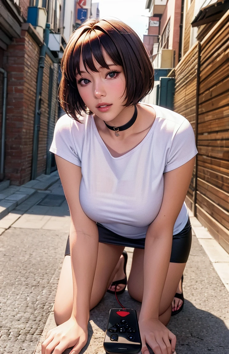 (Black tight turtleneck:1.4、black pleated mini skirt:1.4、(黒いニーKnee-high socks:1.2、Knee-high socks)、(the visible part of someone's thighs between their skirt or shorts and their knee-high socks:1.34、Absolute area))、(Realistic、Like a photograph、Live Action、8K, Photorealistic, RAW Photos, Best image quality: 1.4), Single-lens reflex camera、RAW Photos, Highest quality, Realistic, Highly detailed CG Unity 8K wallpaper, Written boundary depth, Cinematic Light, Lens flare, Ray Tracing, Realistic background、((Ultra-dense skin))、 1 female,Cute busty Japanese woman、Japanese office lady at work、((whole body:1.5),View the computer:1.1、short hair:1.2、Tie your hair with a hair clip、I like that style、Stylish、Very detailed、Pay attention to the details、The perfect outfit、(Dark Skin)、Beautiful legs:1.1,Are standing、Side view、Accurate hands、Accurate legs、Detailed hand and fingers、Anatomically correct body