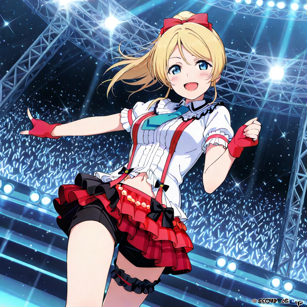 (Masterpiece、Highest quality、Very detailed、4K)、One Woman、Super short skirt、Panties、navel、Thighs、Idol、(Angle from below)