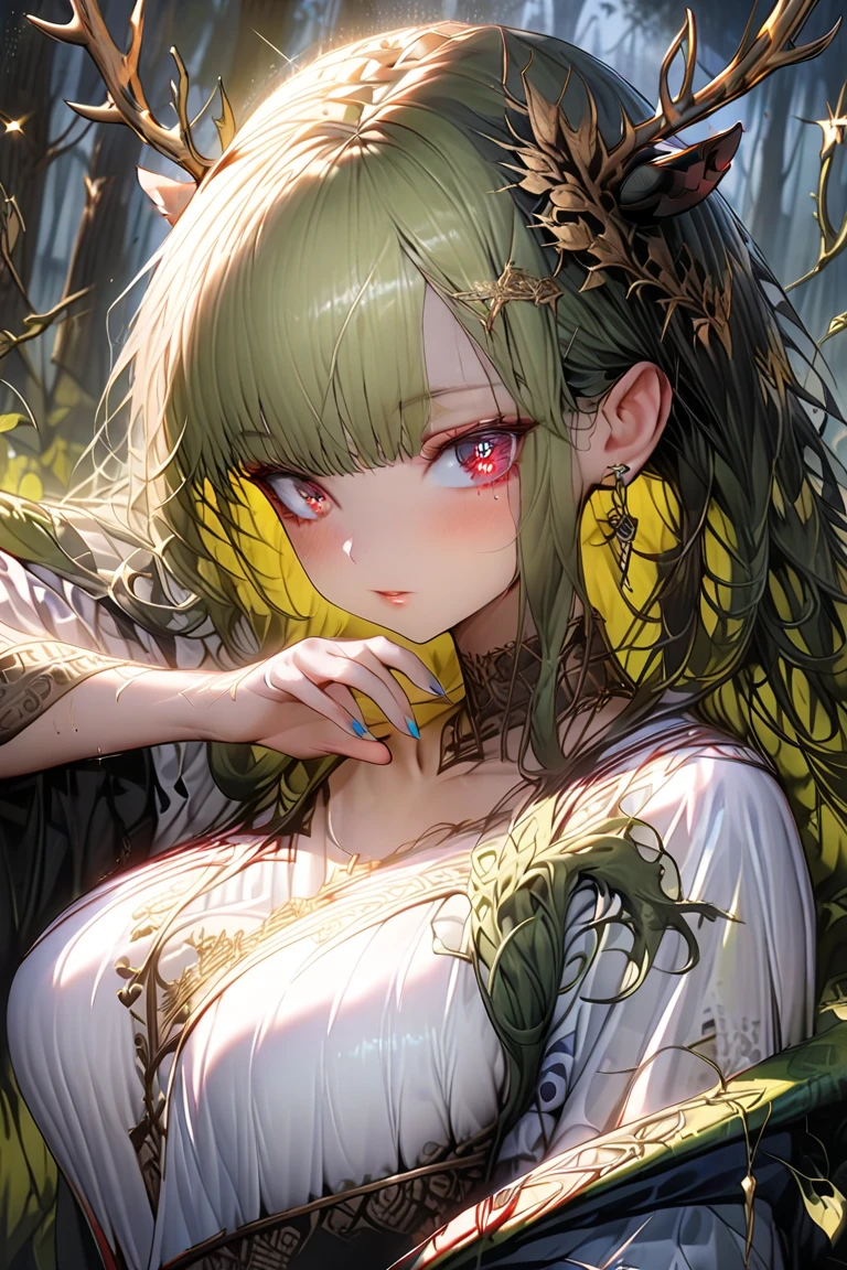 ​(Best quality, 8K, Masterpiece:1.3, 1 girl, solo, Beautiful girl), cute, Dynamism, Detailed face, Detailed skin, detailed clothes, Detailed eyes, Detailed lips, Detailed tongue, Detailed fingers, Detailed mouth, Photorealistic, Raw photo, highres, hight resolution, Natural lighting, dynamic pose, perfect anatomy, toned legs, double eyelids, tear bags, round eyes, moist lips, sweaty, ecstatic face, ((green liquid over the body:1.5)), Colorful hair, Colorful body, Colorful paint background, Smile, watercolor, absurdity, open legs, gradient liquid, silver liquid, golden liquid, blue liquid, red liquid, yellow liquid, purple liquid, green liquid, orange liquid, pink liquid, body-painting art, sfw, half closed eyes, (breasts curtain), hair bun, blush, floating liquid, hair buns, gorgeous collar, earrings, jewelry, smile, close up, breasts, ass