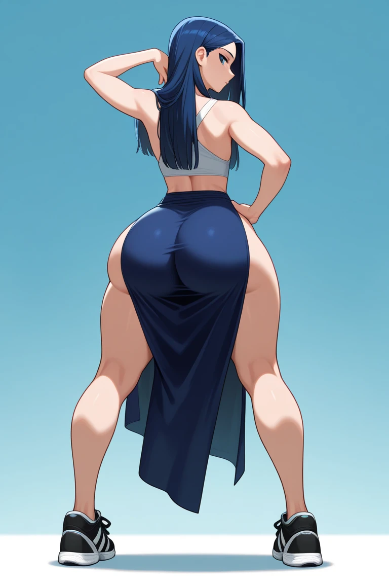 score_9, score_8_up, score_7_up, BREAK, 1girl, solo, breasts, fh1to, black g-string thong and stockings, fit body, chiseled abdomen, ((sexy pose)), teasing, superb and dominant, slender, (((very powerful muscles))), biceps, (((naked breasts))), standing tall, (((full figure view))), enraged, (((hitting a guy with open hand))), launching a karate hit, showing ass, long legged, dark hair, high heels