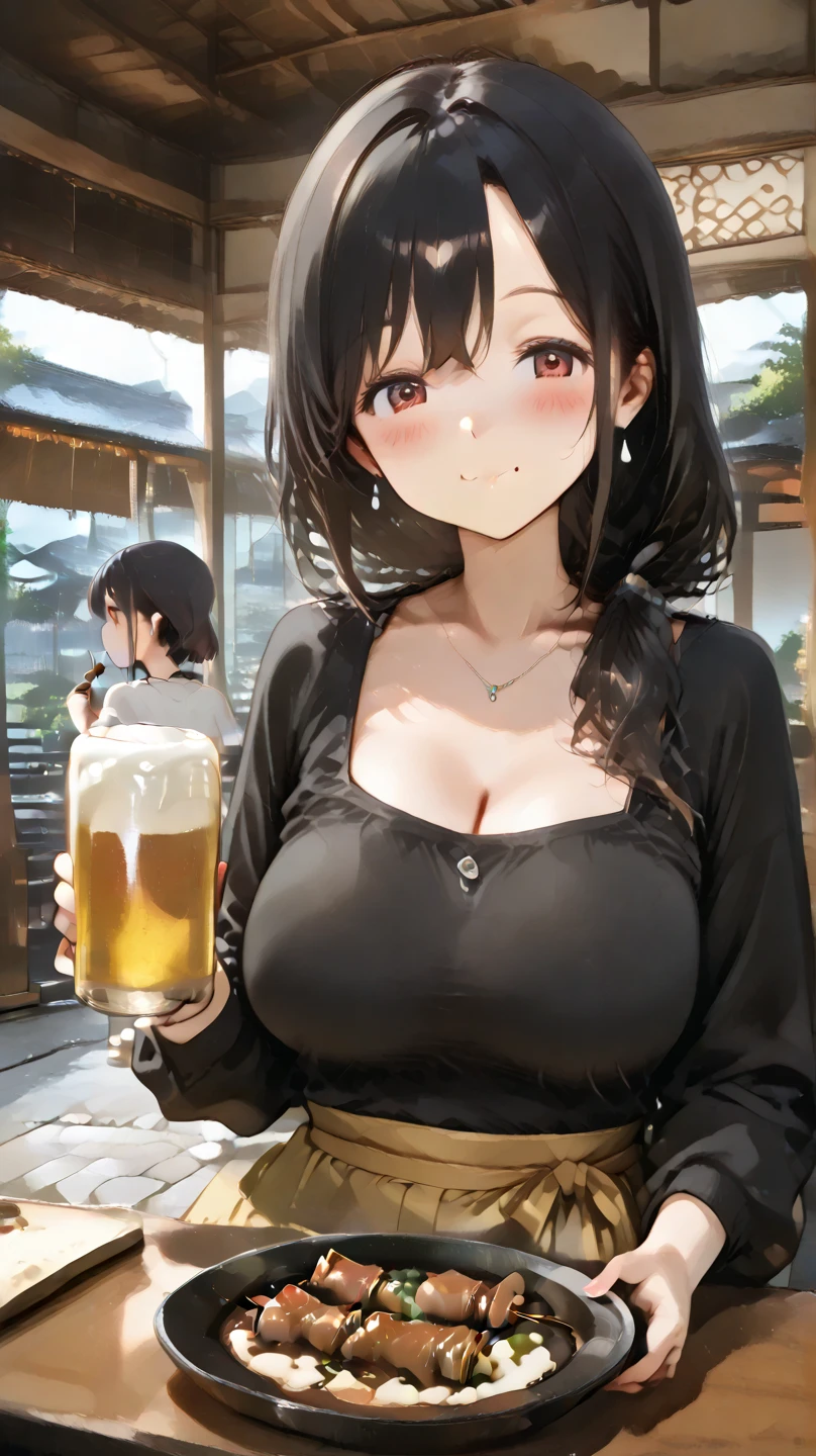 highest quality、High resolution、Detailed Background、(Beautiful face in every detail:1.4)、Anatomically correct、(Draw the usual number of fingers:1.2)、(Detailed facial expressions)、(Detailed eyes:1.2)、(Detailed eyes:1.2)、Beautiful, smooth skin、Beautiful girl in her 20s、(Three Women)、(Huge breasts:1.3)、(Highly detailed face:1.4)、Brown Hair、Black Hair、cute hair color、ponytail、Bobcut、Braided long hair、Wavy Hairstyle、well-groomed eyebrows、Perfect body line、Cowboy Shot、
(Two women having a good time with friends in a beer garden with beautiful views of Tokyo Bay:1.5)、
Going to a beer garden with friends and family can create a more enjoyable atmosphere.、Gathering with a large group of people will increase the excitement and make for a memorable experience.、
Mr.々There are many different types of beer on offer, so please try the beer that interests you.、We also recommend enjoying craft beer and local beers.、
You can also enjoy delicious food along with your beer.、
sausage、potato、Pizza etc.、Choose a dish that goes well with beer、
Occasionally there will be live music and entertainment、
You can have more fun by dancing and singing along to the music.、
It is important to have a comfortable seat or table、
A beer garden where you can enjoy beer and cocktails while taking in the beautiful view of Tokyo Bay.、cute