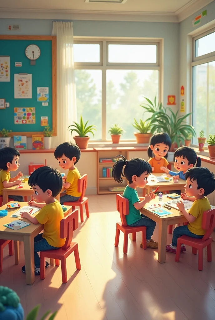classroom for children in early childhood education 
