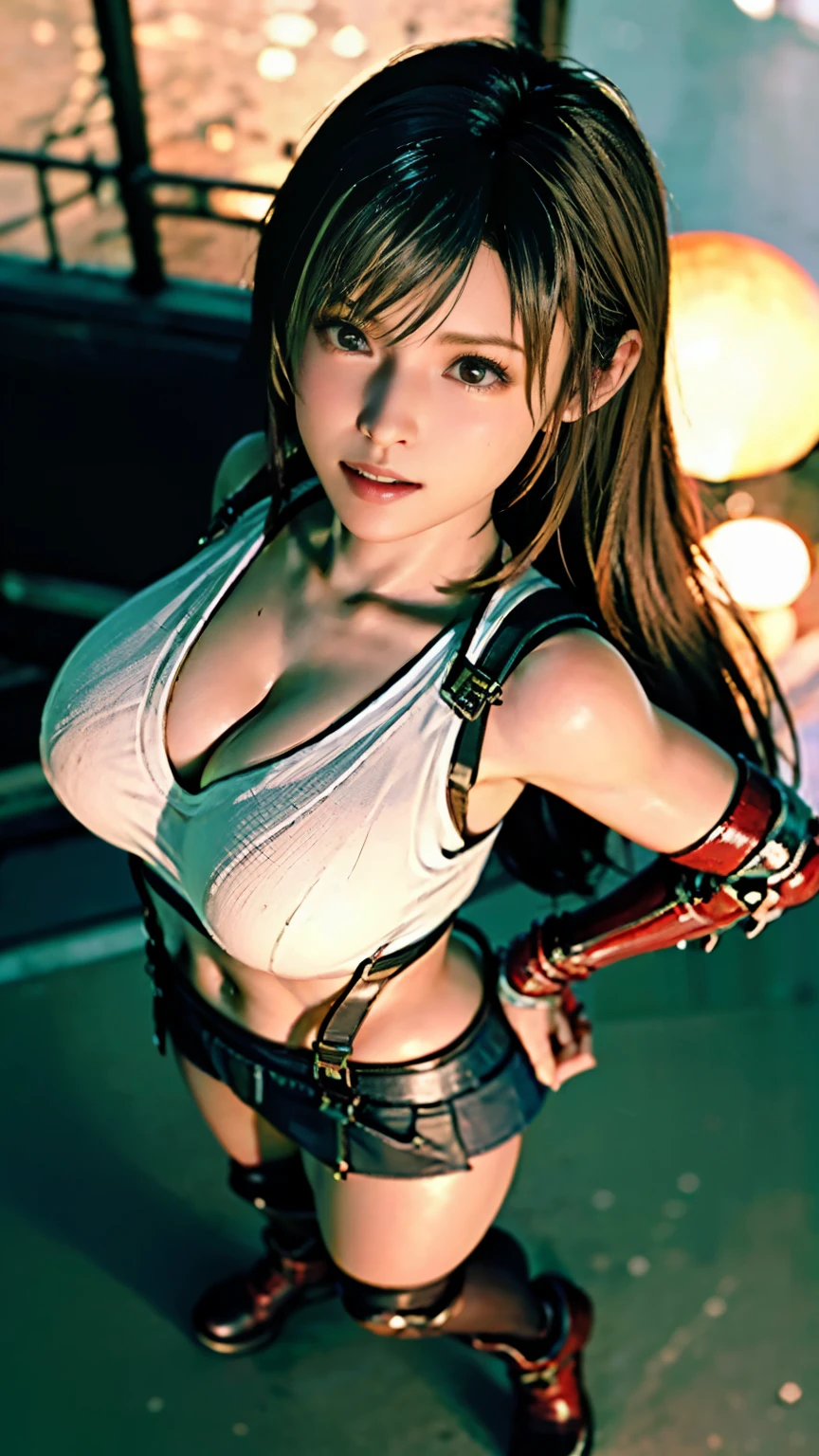 (((Flying debris))), (((highest quality))), ((Very detailed)), (High-definition CG illustrations), ((Very delicate and beautiful)), Cinematic Light,((1 female mechanic, mature, Ahegao, Big and ample breasts, Plump, whole body,(Mechanical joints:1.2),((Mechanical peripheral vascular connected to tube Mechanical neck attached to neck)),(Open legs),(Sitting),(Wires or cables attached to the neck:1.2),(Overhead Wires and Cables:1.2)(Character Focus),SF,((Very detailed, colorful)),Best details