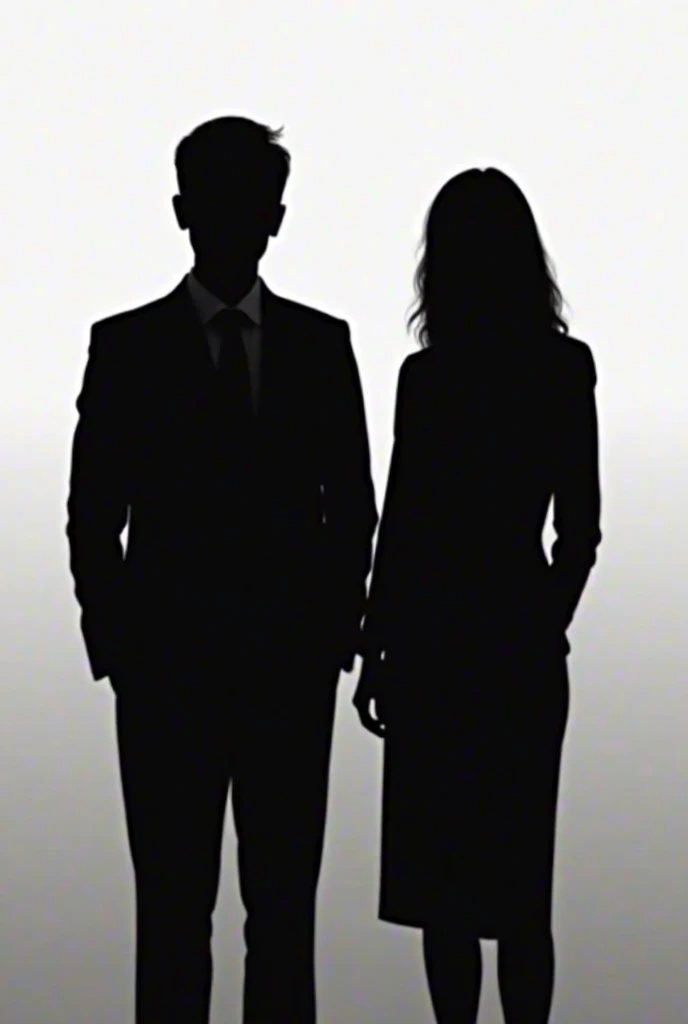 A man and a woman dressed formally in black