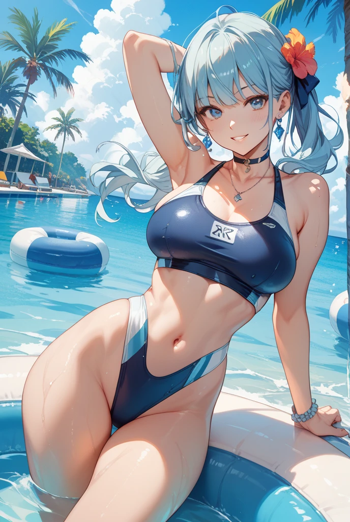 ultra HD, haute resolution, picture into water, photo into the water, girl at the swiming pool, sexy girl, colored bikini, monokini , girl is swiming, splashing, girl full into the water, seductive anime girl, best rated on pixiv, beautiful lightening, lights effects, many colors, HD, full details, high quality, verry large view, more_details:-1, more_details:0, more_details:0.5, more_details:1, more_details:1.5
