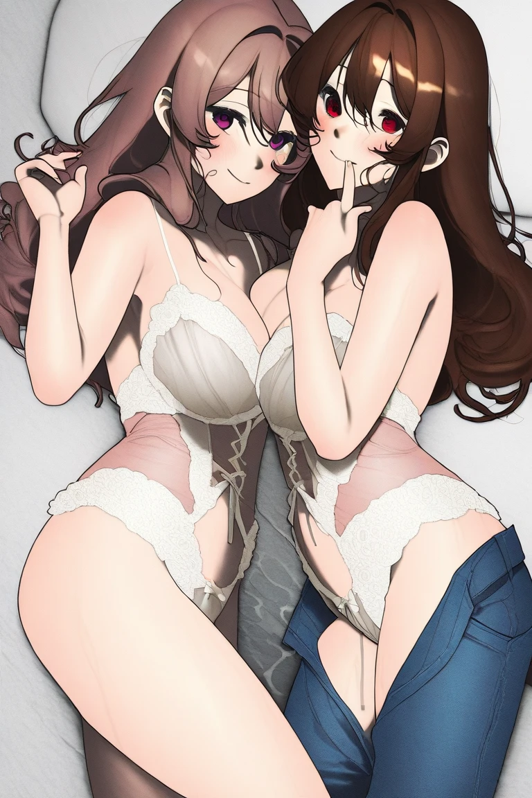 highest quality, Super detailed, figure, One girl, alone, Japanese Girls, cute, (A shy smile),
UW04, underwear, Brown Hair, chest, Earrings, Brown eyes, jewelry, Long Hair, underwear only, chestの谷間, belly button, lingerie, View Viewer, Side tie panties, medium chest, curtain, lips, parted lips