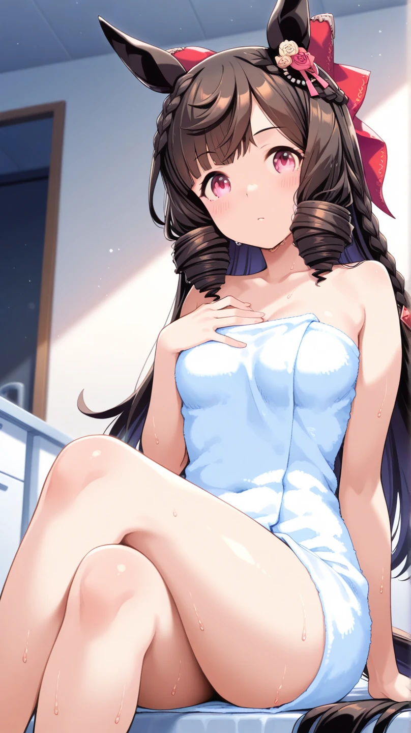 The stunning Chitanda Eru, purple eyes, black hair, Naturally straight hair, straight bangs, extremely refined, a girl,adult face,Open your mouth slightly,flowing long hair,Peerless beautiful girl, dreamlike,Slim,soft, (Sensual), (kawaii), dream quality, white dress,Driving the excavator on the excavator,Audience facing one side,transparent skirt,flowing skirt,bare neck,naked ass,bare shoulders,Clavicle exposed,bare breasts,Bare thighs,camel toe,snow white skin,show your hands, delicate face, thin waist, soft curves, Real light and shadow, Ultra-fine, 4K, move naturally, ultra high resolution, (masterpiece:1.2, best quality), (Exquisite and beautiful eyes: 1.2), (Beautiful and delicate face)