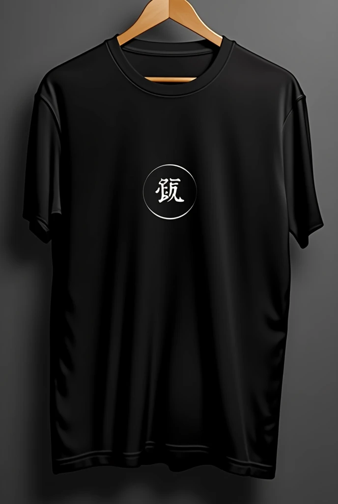Fully facing the viewer is a fashion editorial style boy wearing an oversized black t-shirt showcasing a stylized dragon wrapped around geometric shapes, an amalgamation of NoirÉclat’s high fashion with Crime Life MX’s streetwear influence. High fashion, streetwear, 3D oversized t-shirt mockup.