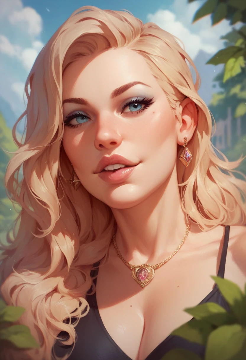 ((close-up of woman's face:1.4)),(aroused:1.3),((closed eyes, scream:1)),(realistic illustration). cute 27 yo ((blonde:1.3)) Caucasian woman with green eyes. Sexy (chubby:0.7) figure, natural breasts, beautiful ass. Eyeglasses, cardigan, black floral print sundress, Masterpiece, (highly detailed:1.2),(detailed face and eyes:1.2), 8k wallpaper, cinematic lighting. core shadows, high contrast, bokeh.