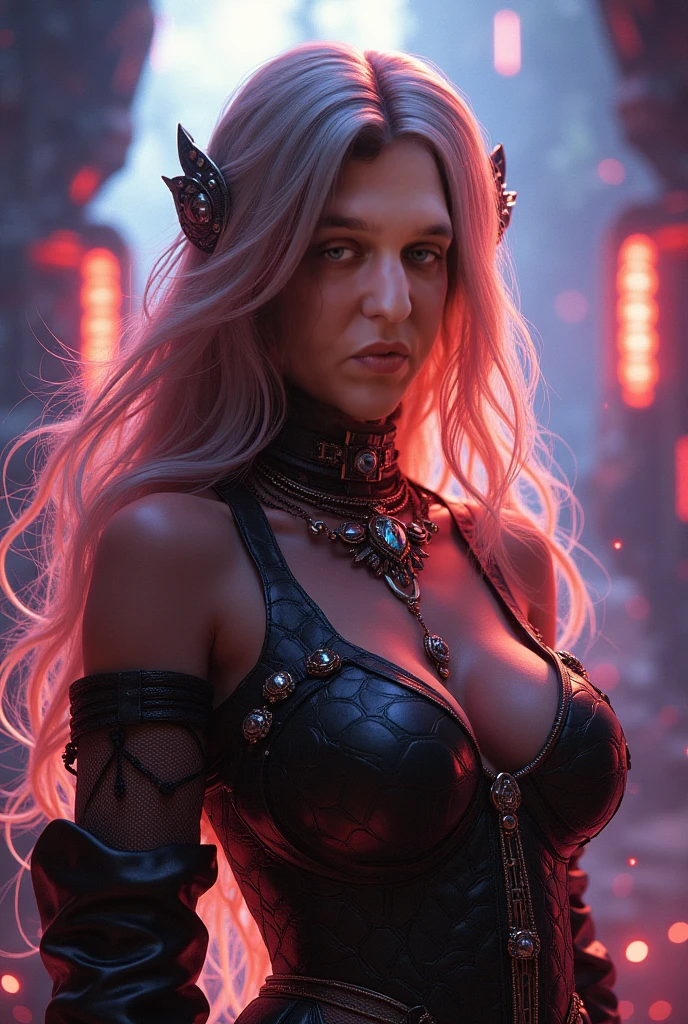 girl, Russian appearance, long hair, pink hair, green eyes, detailed eyes, detailed face, (detailed hair), attractive, (sharp focus:1.33),(medium breast:1.15), (exposed breasts:1.16), (current hand anatomy), ((natural skin texture)), (freckles:0.7),
Wearing black lingerie, gothic appearance, (gothic makeup), corset, detailed nipples, horny face, orgasm, flirting, look at viewer,
((extreme close-up portrait)),(redshift style),
in the backgound ((pylon), bar, girls, tables),
raw photo, hdr, rtxseries, 4K, 8K, HD, ((ultra realistic photo, best quality, masterpiece, realistic,best shadow,best illumination,finely detail,)), black border, anime character, high detail, high quality, intricate, details, beautiful, dynamic light, hyper realistic lifelike texture, ramatic lighting unreal engine trending on artstation,