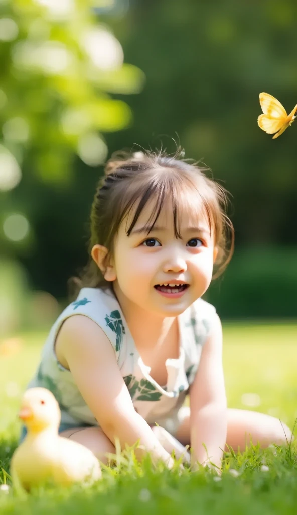 a close up of a child looking at a kite in a field, a poster inspired by Ding Yunpeng, trending on cg society, happening, spring theme, 中 元 节, spring early, 千 葉 雄 大, trending on cgstation, perfect spring day with, spring day, sprong season, spring season city --auto