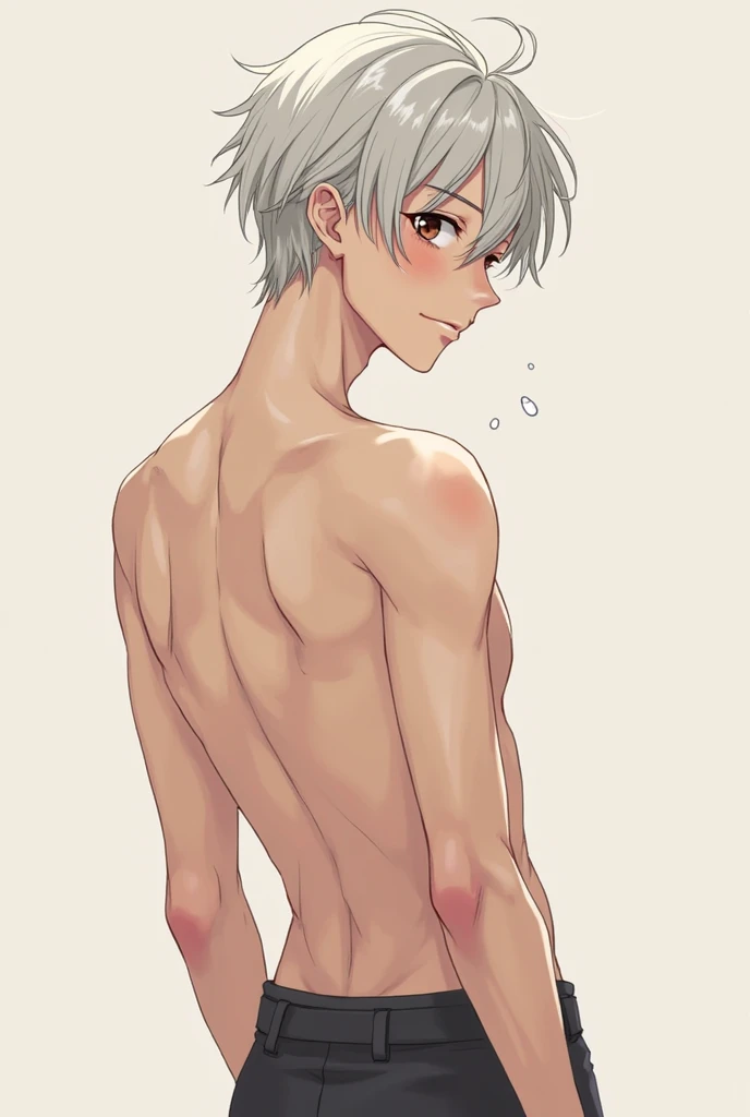 Ultra-detailed illustrations、Ultra-precise expression、masterpiece、Highest quality、ultra High resolution、High resolution、Hiromitsu Takeda Style、White background、Simple Background、stand、whole body、Completely naked、1 young man、hair over eyes、solo、Vulgar expression、、Black Hair、pubic hair、White shirt、Brief、barefoot、((Ritsuka Fujimaru))、stand、