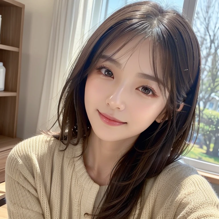 ((highest quality)), ((masterpiece)), (detailed), Perfect Face, Please create an image of an AI beauty with large, clear eyes that exhibit both intelligence and kindness. Her nose should be delicate, with a natural curve. Emphasize the softness and gentle impression of her lips, especially when she smiles. Her skin must have a translucency and smooth, healthy glow reminiscent of Yui Aragaki.
The hairstyle should be natural and flowing, enhancing her gentle demeanor, similar to Yui Aragaki's. This AI beauty is known for her large chest and excellent figure, so please ensure she is posed in a way that highlights her attractive silhouette.