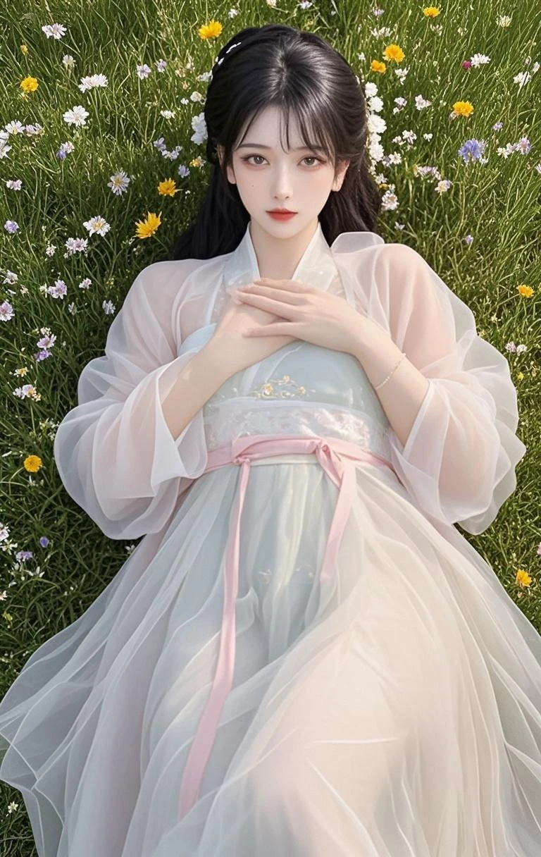 araffe woman in a white dress holding a fan and a green ribbon, cheongsam, palace ， a girl in hanfu, white hanfu, with acient chinese clothes, hanfu, traditional chinese clothing, chinese dress, sha xi, chinese costume, traditional chinese, inspired by Hua Yan, inspired by Dai Xi, wearing ancient chinese clothes