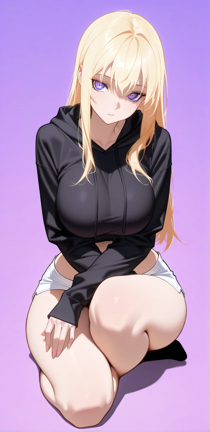 black sports bra, black panties