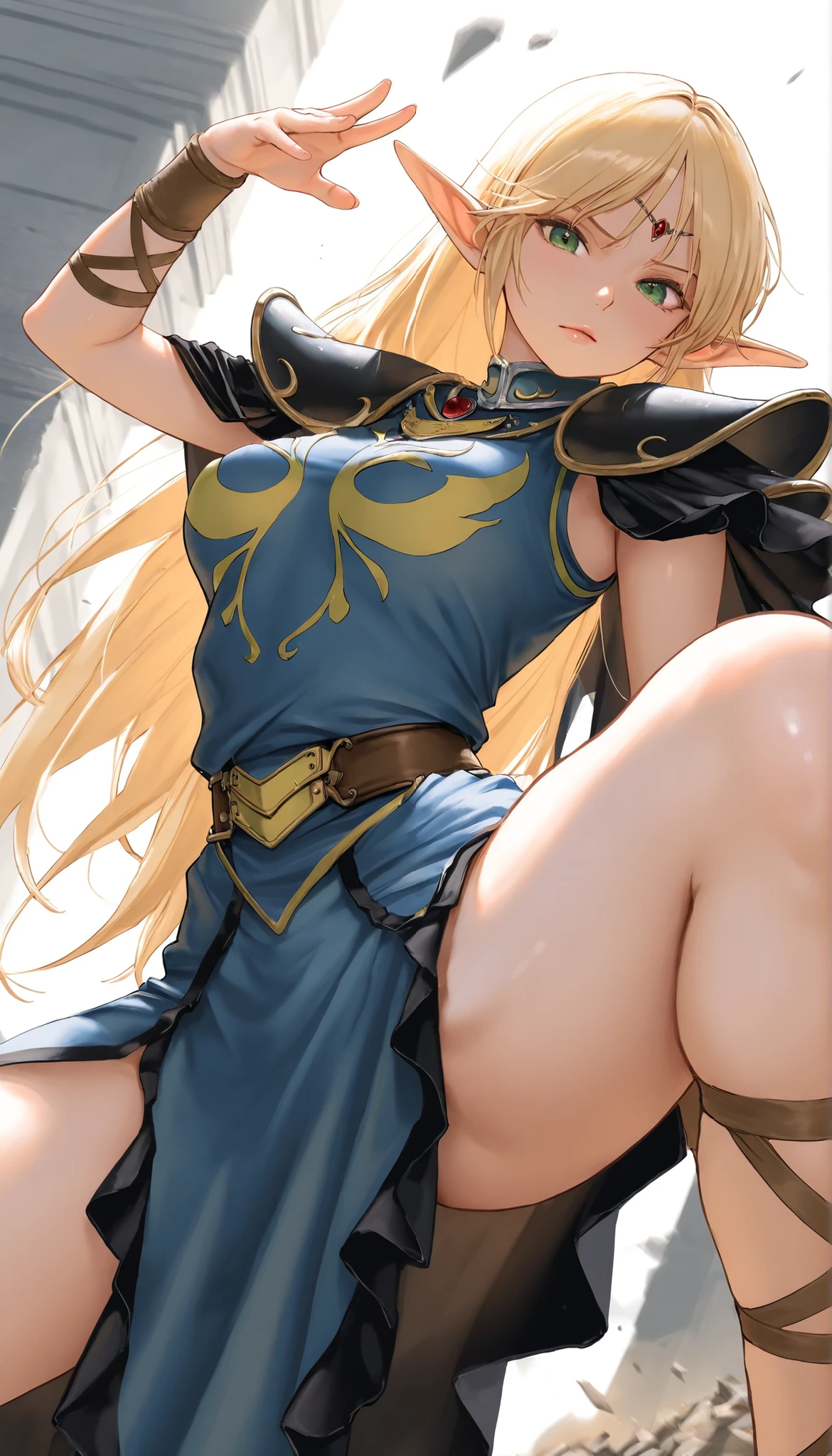 masterpiece, best quality, cute eyes, 1girl, solo, ((white background)), full body, multiple views, boots, sword, sex pose,