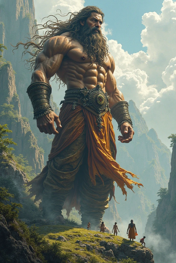 I want an epic image of Sisyphus, but no connection with the stone