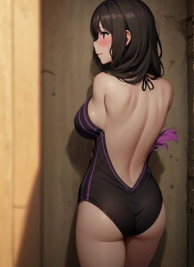 Absurd resolution, high resolution, (masterpiece:1.4), one girl, witch, (stake), sexy witch, (((bondage))), clv, gagged, , butt, ass, witch hat, bent forward, naked, miniskirt