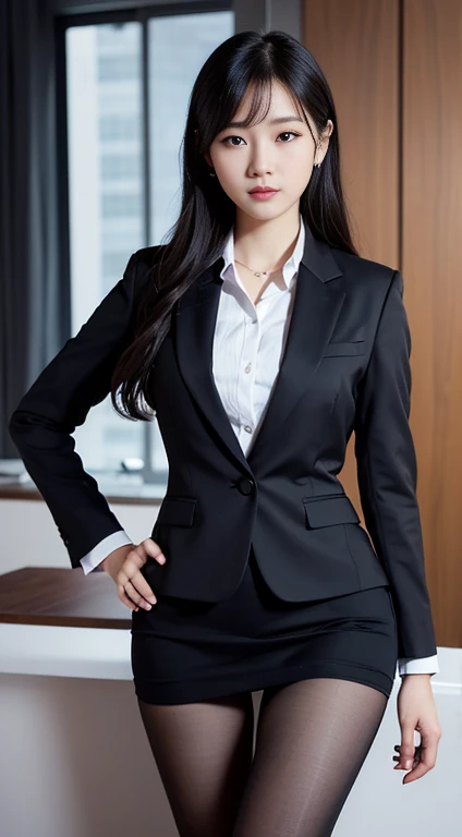 Japanese,office, tight jacket suit,Sexy expression,Sexy look,Emphasizes the chest,skirt,sadistic,Legs crossed,Sharp eyes,My perspective,lure,30th Generation,Nipples,Black Hair.Small breast size, Arms crossed,Small eyes,Clear shirt,Leaking,Black Hairロングヘアー,Female CEO,Have a luxury bag,Buttoned shirt