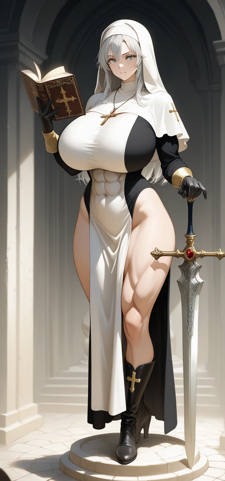 ((masterpiece)), ((best quality)), ((full colored)), beautiful girl, curvy, tall, belly button, big breasts, femdom, slaughter, bloody white dress, Blood on the body, Bloody, Blood on the belly button, Blood on the belly, Blood on the breasts, tall, gun, knife, sword, war, underwear, kill, Behead, shot from below, sensual, Blood on the breasts, smile, spattered by much blood, having a big bloody sword, reflecting blood on the whole body, looking down on me, massaging breasts, getting excited sexially, kill everyone, cruel, background with battlefield, background with fallen soldiers