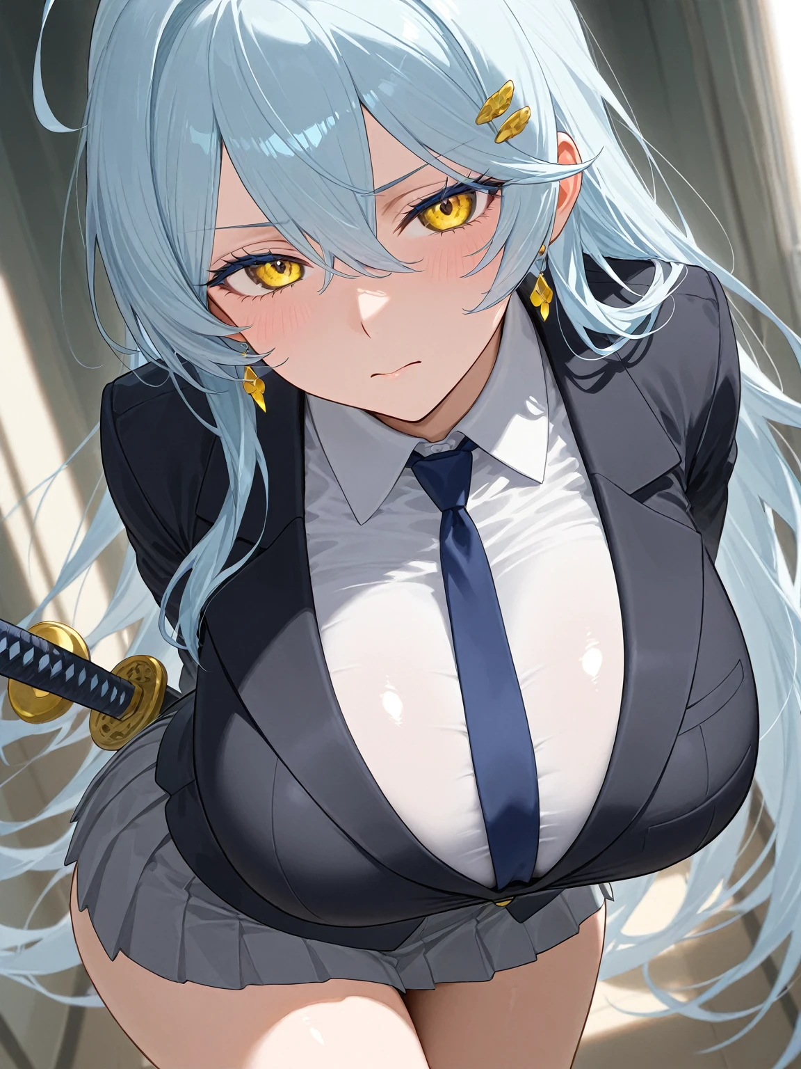 photorealistic, (4k), (upper body), depth of field, (Masterpiece), (realistic skin texture), highly detailed, intricate, highly detailed, (upper body), professional photography, cover-up, bokeh, high resolution, sharp details, best quality, girl, aqua hair, medium hair, blue eyes,(((black bunny suit,bunny ears))) frills, (((blush,embarassed)))
