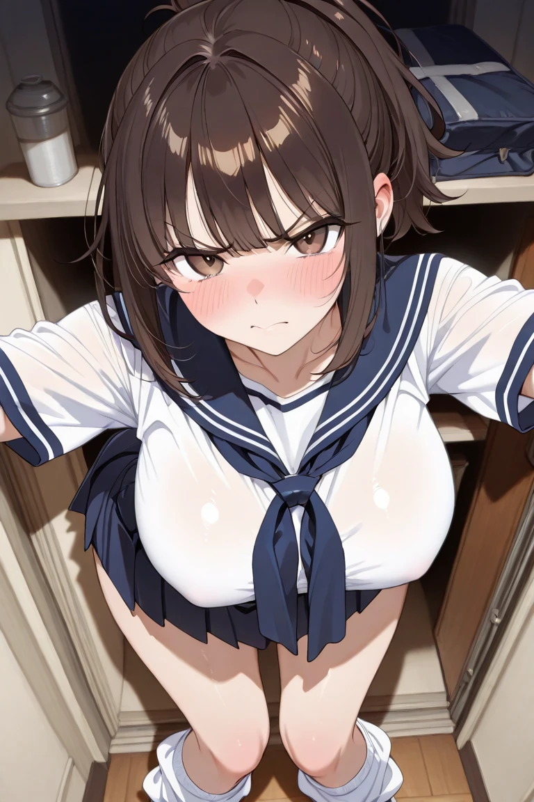 penis inserted,inverted nipples,masterpiece, pubic hair, highest quality,blush,Depressed nipples ,pubic hair,yellow peeを漏らす裸の女の子,1 girl,alone, sitting,spread your legs, Sperm leakage, embarrassing, blush,yellow pee, (sweating:1.4),spread your legs