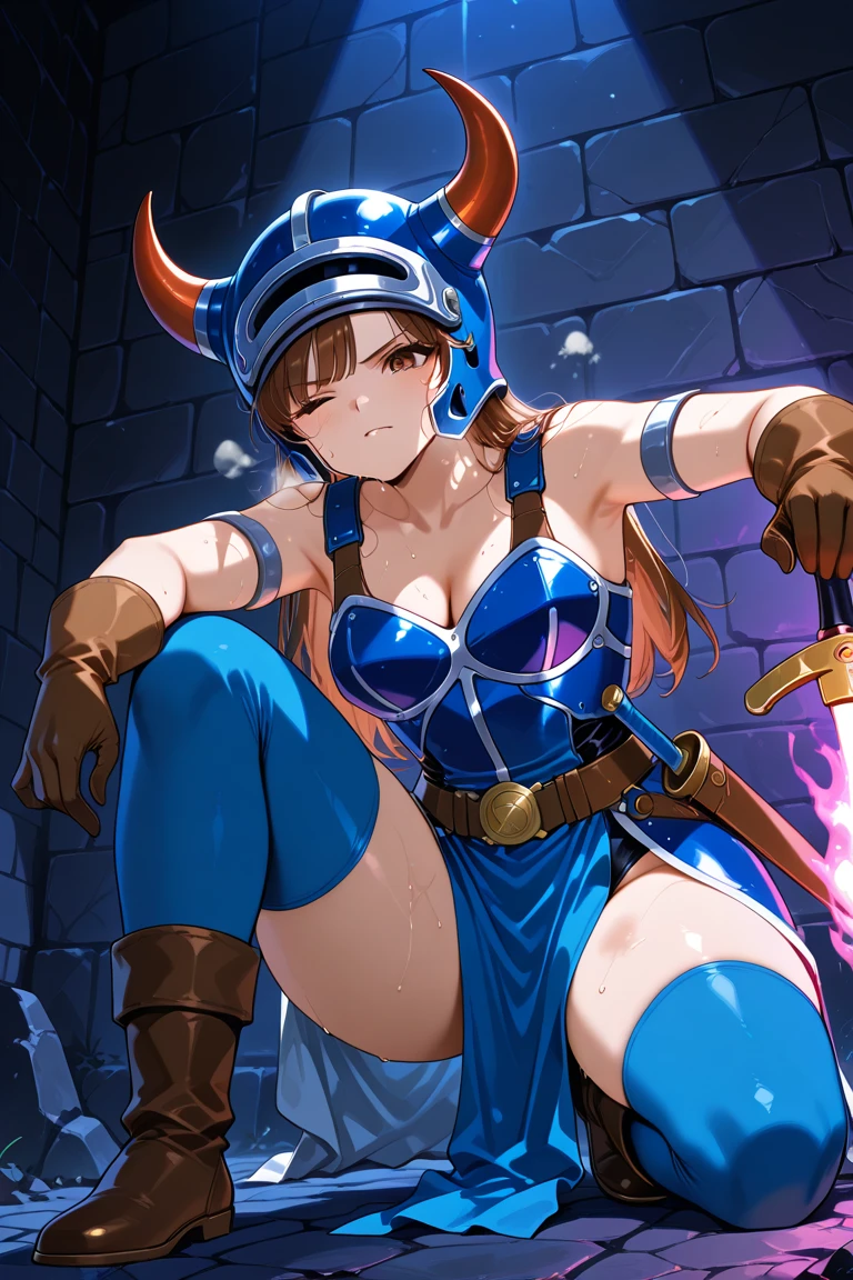 (((Dragon Quest 3 Costumes)))、distinct、(((Female)))、(((Whole body expression))),(((wise)))、(((alone)))、(((Go down)))、(((Clothes are torn)))、((The clothes are severely torn))、((Bloodstained))、((Stockings are torn))、((Best image quality、8K))、Ultra-high resolution、(((On one knee)))、(((Hands tied with chains))),(((I'm fainting))),(((Bleeding from many wou(My chest is about to burst)))、(((The flames burn on the clothes)))、(((Hot air makes it hard to breathe)))、(((The costume is torn)))、(((Under attack from the enemy)))、(((My body is numb)))、(((Direct lightning strike)))、(((Rock Bottom of Despair)))、(((I am enduring it with willpower alone.))),(((The flames burn on the clothes)))、(((Struck by hellfire))),(((Whipped)))、(((Eyes are clear)))、(((Hands bound with chains)))、(((True to LoRA)))、(((Follow the instructions faithfully)))。