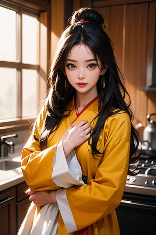 Beautiful long hair cute Chinese girl,Twenty-two years old,(face round:1.3),A shallow shy smile,(large black eyes),(Very detailed and perfect facial depiction),(Long dark brown hair:1.1),(Half-body appearance),With a crown on his head,Light yellow-green silk fabric,Birthday is being celebrated,Moments of happiness,Happy look,(A variety of flowers:1.2),(surrounded by flower:1.2),(Beautifully decorated birthday cake:1.2),happy birthay,good luck,joy,Sprinkle flowers,Beautiful girl,(light and shadow effect),(vivd colour),(Color splattering),(Obvious layers),(Ink painting style),(Photography Award),(8k wallpaper),(Masterpiece),(best qualtiy),A picture,realisticlying