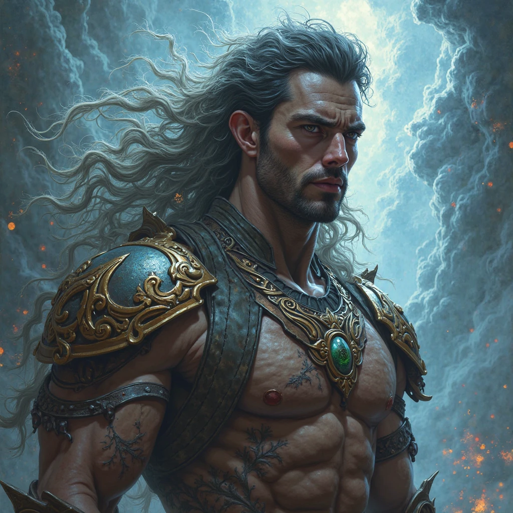 (((foto de corpo inteiro))),do deus grego do olimpo Zeus com olhos azuis cabelo branco longo emanando raio pelo corpo inteiro, usando uma roupa grega branca com tons de ouro, tudo no PlaygroundAI Stable Diffusion 1, modelo de 5 bases, lindo, symetrical , ideias de moda, Artistic details, Maximum design, cinematic image, vencedora de academia, In a beautiful setting of Mount Olympus, com lindo fundo, and a cinematic image, alta qualidade de fotografia, estilo ultra arte, foto realista, Sony Alpha 8, Low saturation image, super qualidade, 8k, fundo quente, intricate symmetrical, profundidade de campo elegante, altamente detalhado, pintura digital, sharply focused professional concept art, illustration as imagined, estilo de arte criada por Greg Rutkowski e Borris Vallejo, (no watermark and signature), e estilizada por Jean Baptiste Monge, estilo deslumbrante, perfect, centered anatomy approaching extreme perfection, dynamic, altamente detalhado, artstation, arte conceitual, suave, studio, muito belo, detalhes complexo e extremamente detalhado, muito lindo