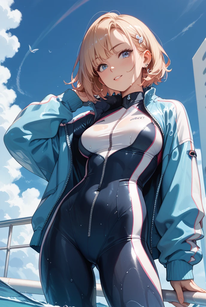 (Realistic, photo Realistic:1.2), ((Highest quality)), Shift the center of gravity backwards, Quite embarrassing, you_Euphonium Sound, brown_hair, short_hair, brown_eye, blush, Seraphim, Front hair, Bloomers, Gym suit, Sports boots, (Sit on the ground:1.4), Place your heels on the ground, (Spread your legs:1.2), Squat with your knees raised, Put your butt on the ground, Black Penny Loafers, Beautiful facial details, Real human skin, Gentle expression, Front view, angle From below, Realistic, photoRealistic, Squatting in the school garden, whole body, (Looking at the audience:1.2), from before, From below,　 (Perfect hands, Perfect Anatomy),　High quality anime、High resolution, Kumiko、Tabletop, one person&#39;s、Kitauji High , neckerchief, pink neckerchief, Pleated skirt, , Seraphim, Wear a white shirt, Short sleeve, skirt, White shirt、Light blue skirt、Light blue uniform、garden、beautiful flower々満開のgarden園、amusement park、Cowboy Shot、[3D Images:1.5],[[Attractive eye,詳細なeye、輝くeye, Colorful eye:1.15],whole、Observe your audience、View from the front、 8k images,Cute anime girl, White Sailor Suit, Seraphim, anime girl in bikini standing on a beach with palm trees, wallpaper anime blue water, 4,JPY 000 manga wallpaper, anime moe artstyle, anime! 4K, anime! 4,JPY 000, seductive anime girl, 4K anime wallpaper, ultra hd anime wallpaper, Realistic Bikini, Red cute tie, [ 4,JPY 000 digital art ]!!, ecchi anime style, anime girl sitting on bed with arms crossed, an anime drawing by Jin Homura, Pixiv, Tropical Hair Ribbon, anime moe artstyle, cute anime girl, I also make fan art,  , Oumae Kumiko, anime best girl, anime visual of a cute girl, young anime girl, an anime girl, pretty anime girl, anime girl, Very detailed、masterpiece、Highest quality、Ultra-High resolution energy A、8K High resolution、Photogenicity、詳細なeye、Gradation、Perfect Anatomy&#39;Body Type ,hard disk、Hmph (English) ,Nikon Z9 80mm Lens , Tabletop、Model standing、Dark pink lace panties、White tight T-shirt、The dress is made of white lace material(((Show me all my panties)))、(((The skirt is definitely worn out.)))、(((Raise the hem of a skirt)))、Panty Focus、Too bright natural light、sunlight、Detailed lace panty pattern、Regular Panties、(((While standing, Lift your skirt and show your panties to the camera)))、(((Beautifully trimmed white teeth)))、(((Lift the skirt Greater than and、 Greater than,、Show your panties to the camera)))、Ultra slim body, Big Breasts、細身のモデルBody Type、Beautiful posture, By subway、extremely hVery detailed、masterpiece、Highest quality、Ultra High resolution A、8K High resolution、Photogenic (Perfect hands, Perfect Anatomy),