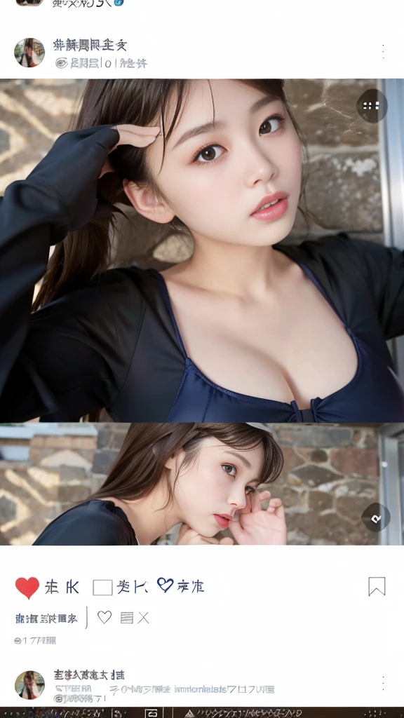 Beautiful handsome woman, ((top quality, 8k, masterpiece:1.retty woman, 1 woman, huge breasts:1.3, slender figure:1.1, long wavy red hair, (shower, wet body, wet clothes:1.1), very detailed face, detailed lips, detailed eyes, double eyelids, extremely detailed blue eyes