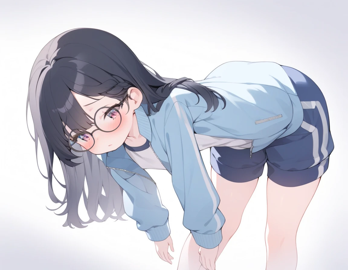 Browsing Caution,masterpiece,Highest quality,High resolution,Very detailed,sauce_anime, screenshot, Shiroko \(Blue Archive\)、Blue eyes、Grey Hair、Medium-long hair、Wolf Ears、Hello,Track jacket,Bloomers,White socks,sneakers,Ahegao, Masturbation, corner Masturbation, naked, Blushing, trembling