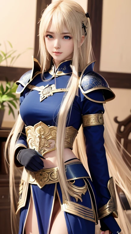 One person, High resolution, Long Hair, sight, Shortcuts, blonde, blue eyes, Cat ear, Portraits, far and near method, Motion Blur, figure, Fantasy Background,