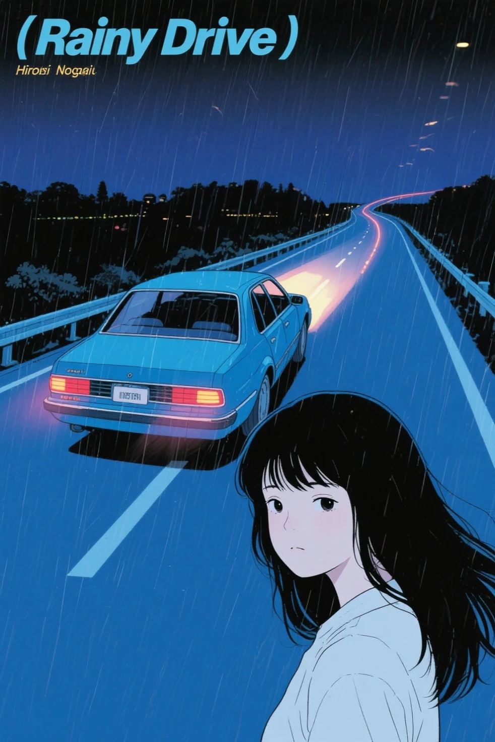 lifting car up, (anime), bizarre scenario, This is Junji, Yusuke Murata, black and white, 8K, anime, horror