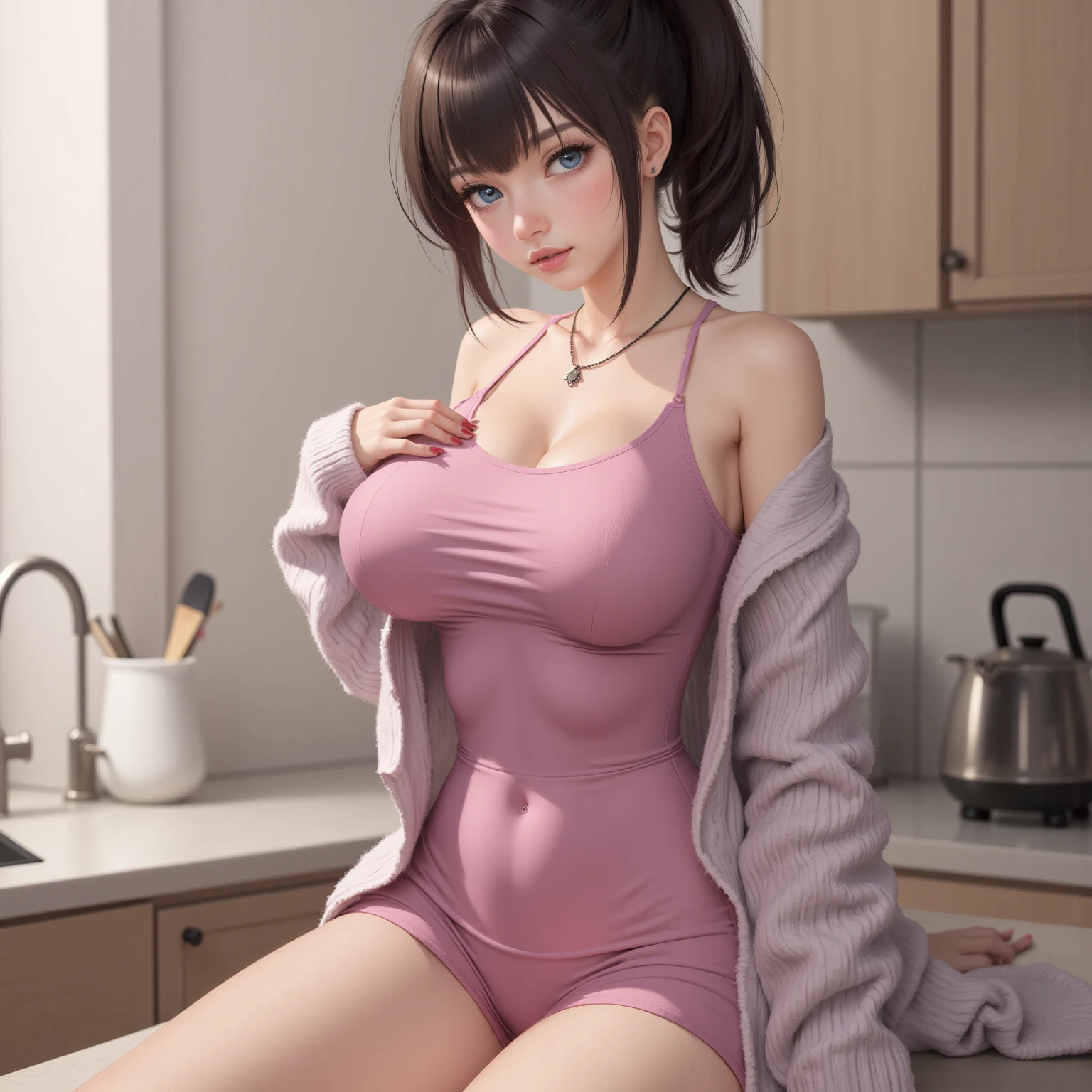 very cute and beautiful girl,(highly detailed beautiful face and eyes:1.2),(pink leotard:1.2),(sleeveless),(laugh),blush,
cowboy shot,sitting on training mat in wooden gym,spread legs,black hair,hair band,dynamic angle,cowboy shot,
(best quality,masterpiece:1.2),intricate details,extremely detailed,ultra-detailed,highres,