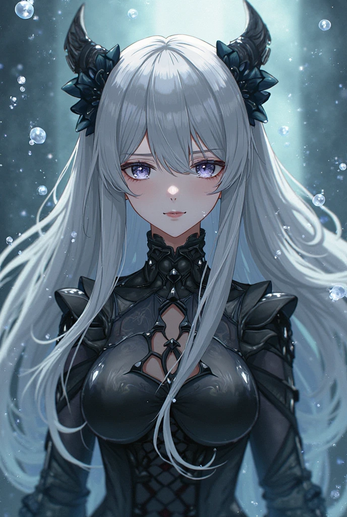(Masterpiece, Best quality, high resolution: 1.2), 1 girl, Solo, double tails, With gray eyes, Upper body, dress, Silver hair, Cat ears,Thunder,Style Artgerm, Full body detail 4K,Dreamlike,and its detailed full-body detail 4K