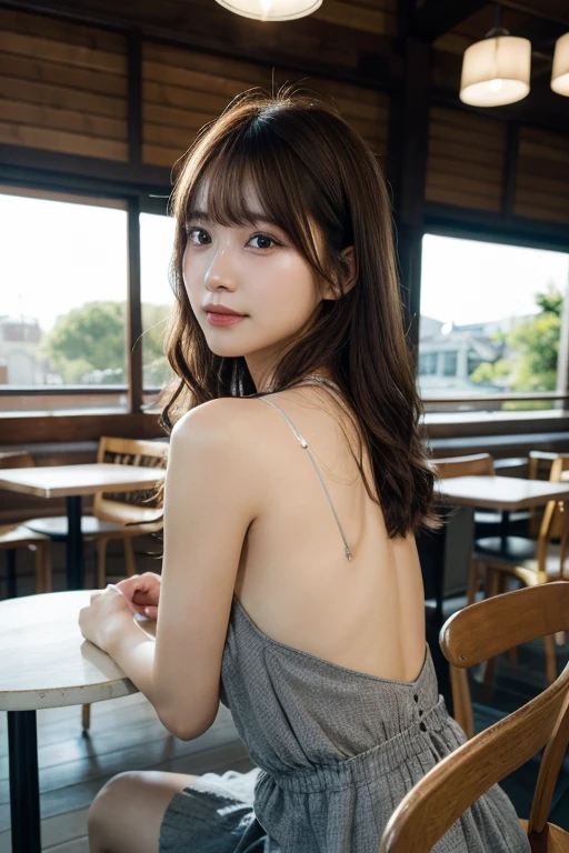 (1 Korean Girl)、top-quality、masterpiece、超A high resolution、(Photorealsitic:1.4)、Raw photo、glowy skin、(Irish Bar as a background)、Precipitous cliffs、(Small LED)、((super realistic details))、portlate、globalillumination、Shadow、8K、ultrasharp、、Raw skin is exposed in cleavage, (nsfw:1.4), (Topless Black Waitress Uniform:1.4), (back bend over pose), ((super realistic pussy))