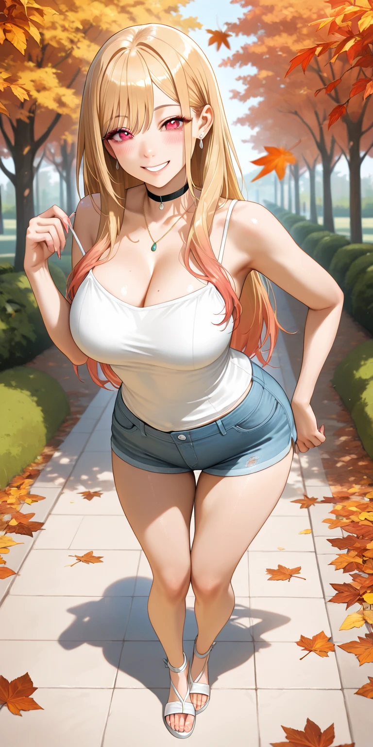 ((high res)), (Masterpiece), perfect anatomy, perfect shading, field of depth, (best quality), extremely delicate and beautiful, perfect lighting, detailed face, ultra cute face, cute, (cowboy shot 1.2), full body, ((1girl)), ((solo)), looking at viewer,
long hair, fluffy hair, blonde hair, blue eyes, (blush), embarrassed, affectionate, (white crop top 1.2), (jean shorts 1.2), extremely tight clothes, medium breasts, cleavage, perky breasts, ((wide hips)), (thick thighs), (chubby), pudgy belly, fat rolls, belly hang,
park, outside, intricate background, detailed background, holding ice cream, hand on hip